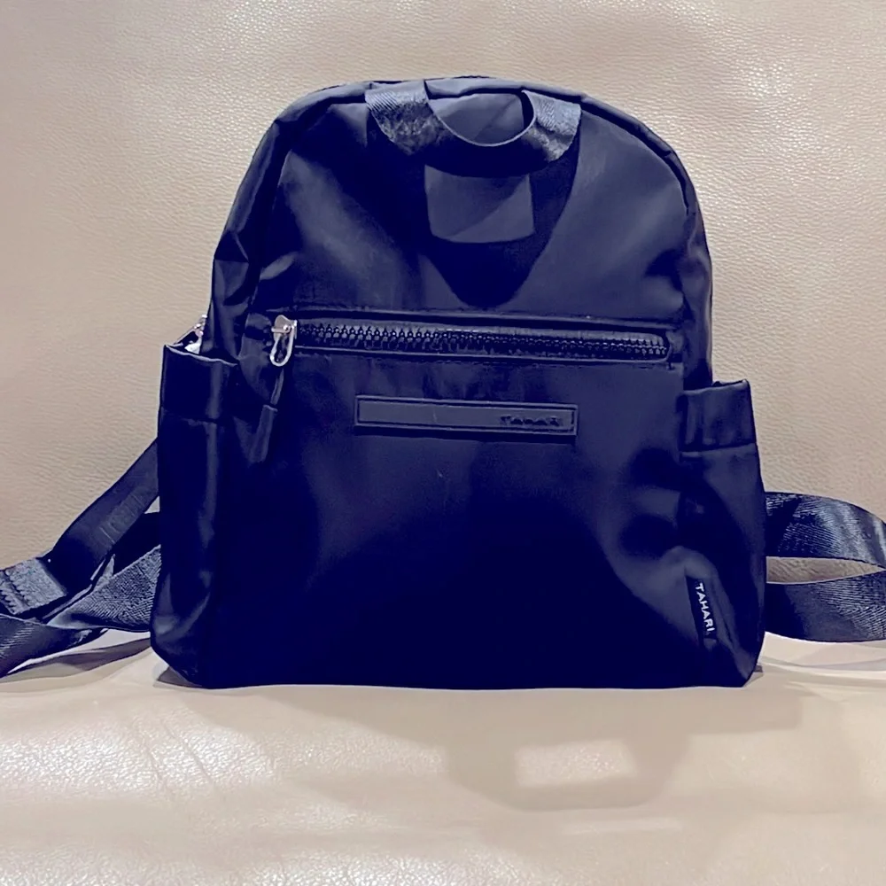 NWT Tahari nylon Monroe Jr backpack in black - Picture 1 of 6